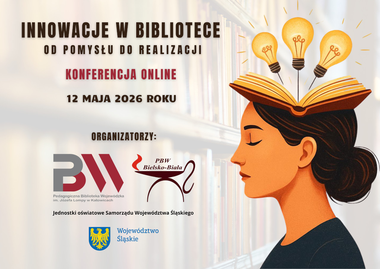 Plakat konferencji Innowacje w bibliotece