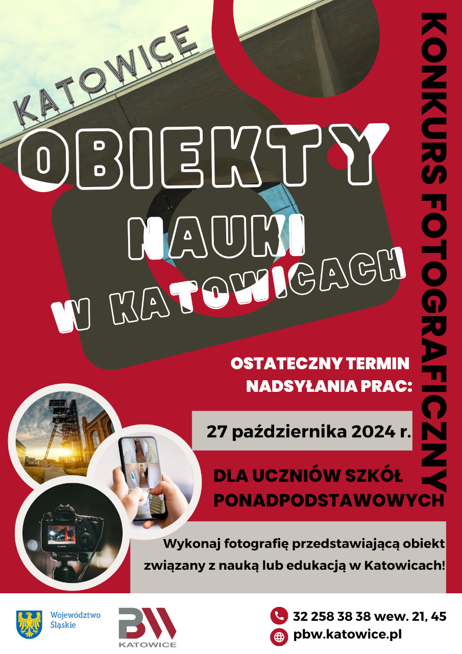 Plakat konkursu Obiekty Nauki w Katowicach