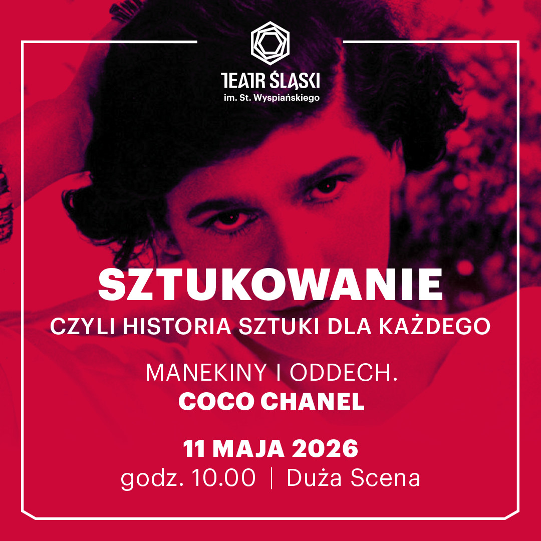 Plakat zajęć z&nbsp;cyklu Sztukowanie - Coco Chanel