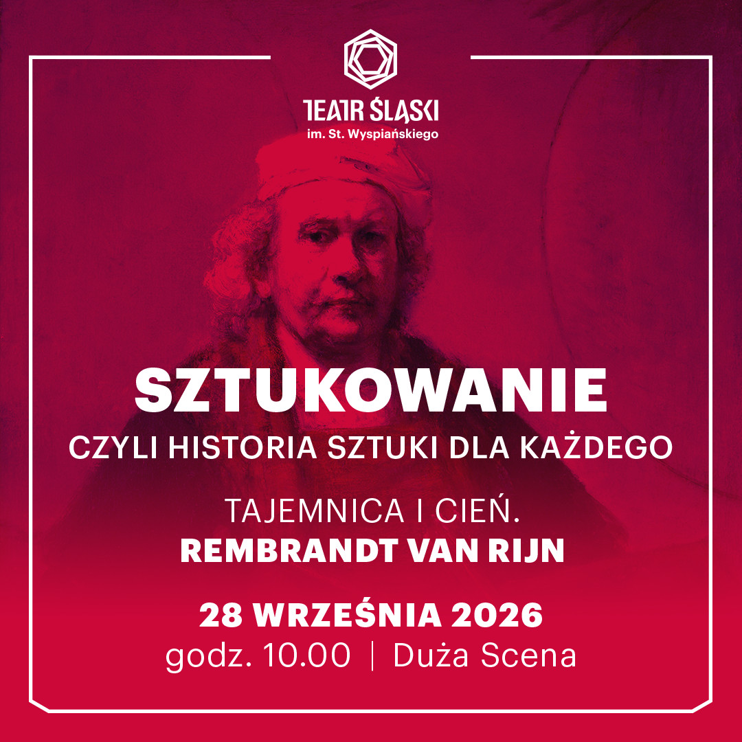 Plakat zajęć z&nbsp;cyklu Sztukowanie - Rembrandt van Rijn